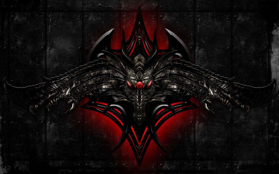 A Winged Dragon Appears In The Sky, Magically Creating A Spectacular Lightshow. Wallpaper