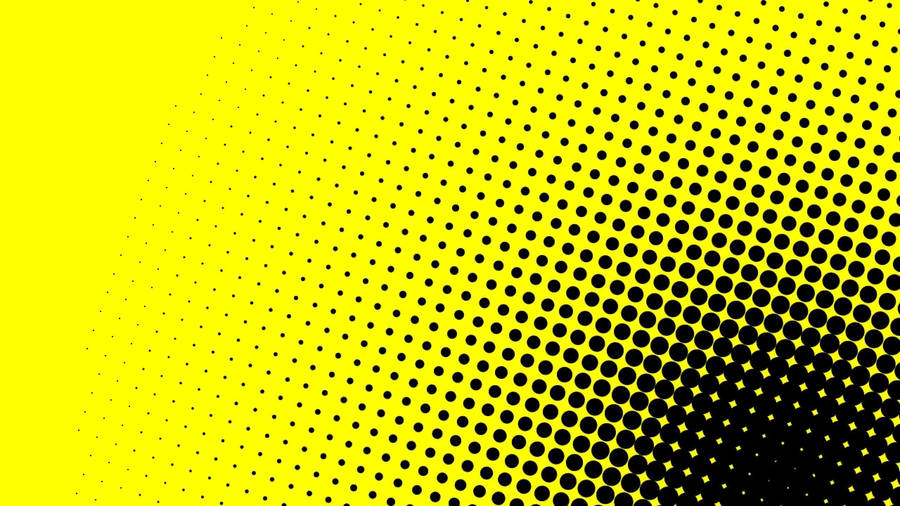 A Yellow And Black Halftone Background Wallpaper