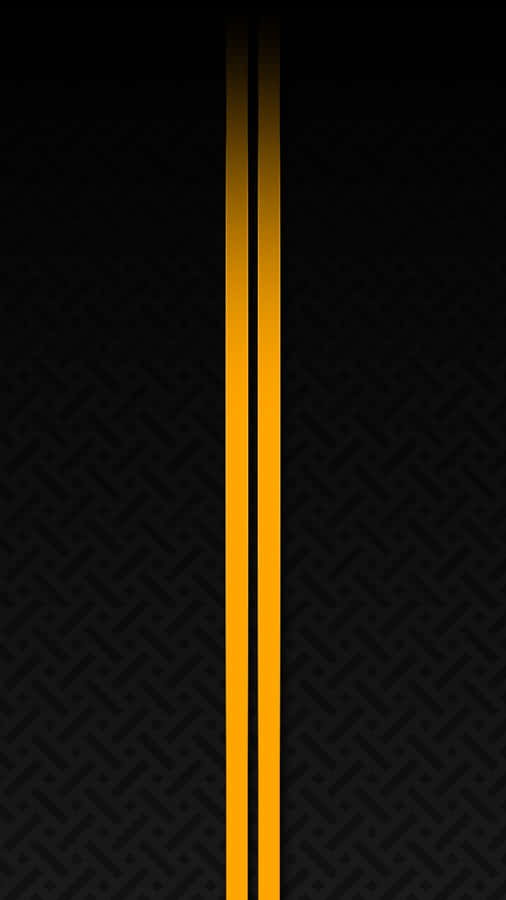A Yellow And Black Road Line On A Black Background Wallpaper
