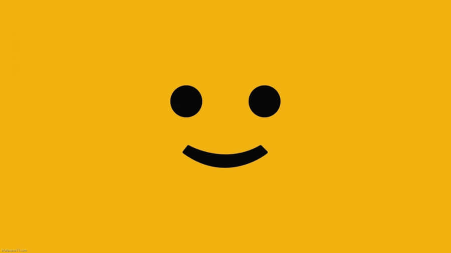 A Yellow Background With A Smiley Face On It Wallpaper