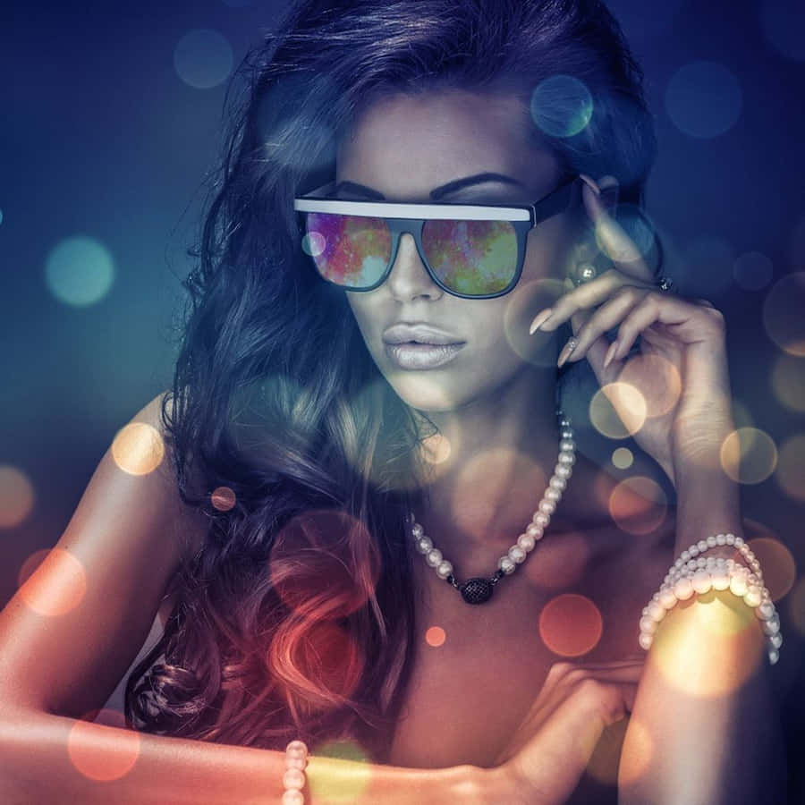 A Young Girl Enjoying Her Ipad Wallpaper