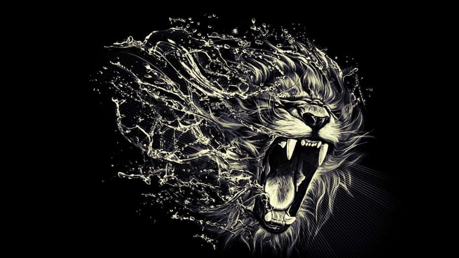 Abstract Art Of A Lion Wallpaper