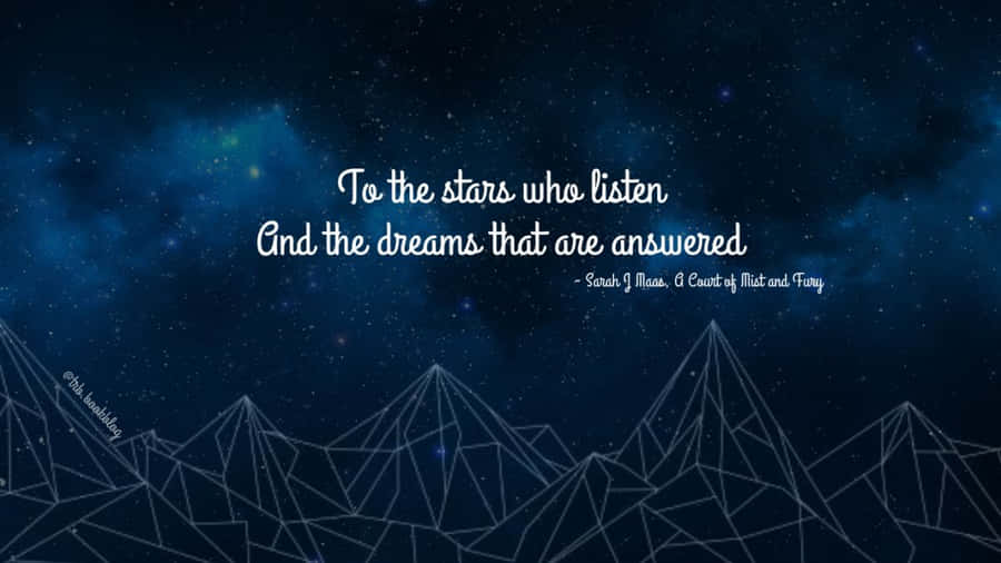 Acotar Quote Night Mountain And Sky Wallpaper