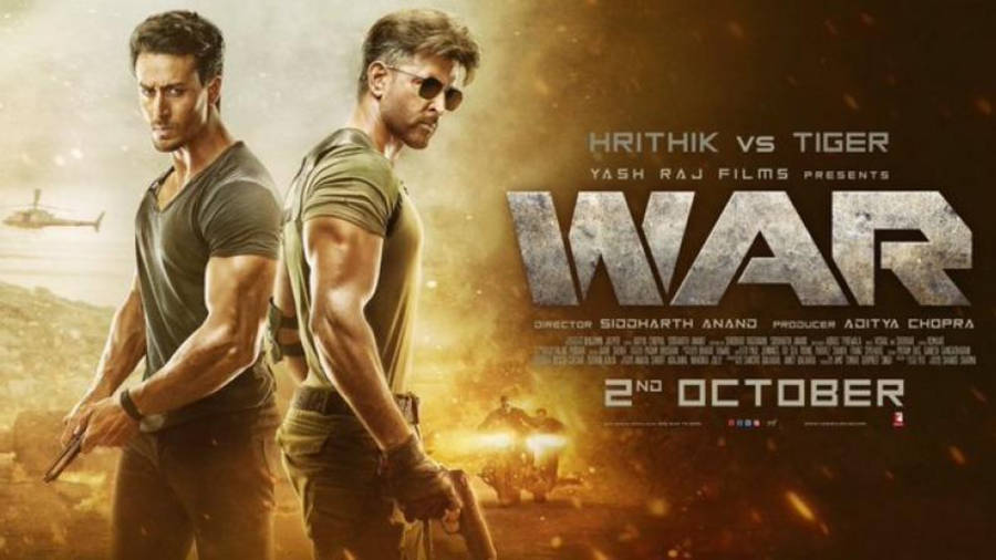 Action-packed Hrithik Roshan War Movie Wallpaper
