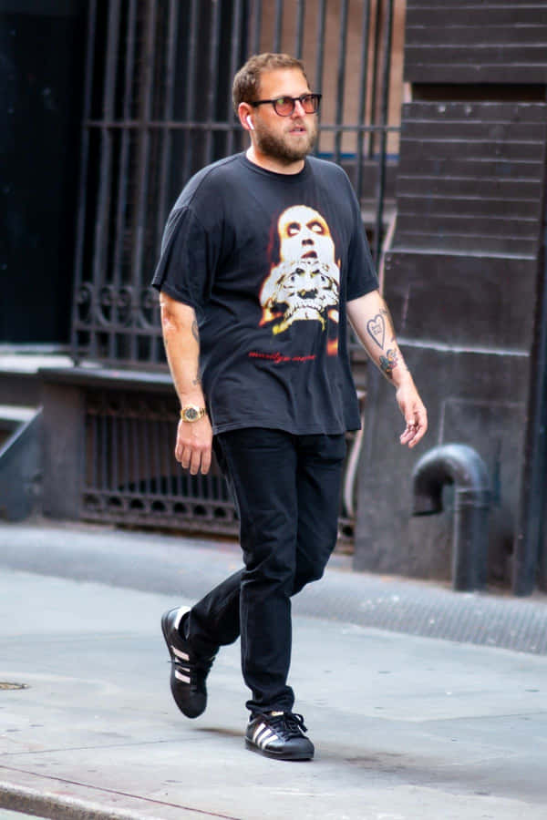 Actor Jonah Hill At A Movie Premiere Wallpaper