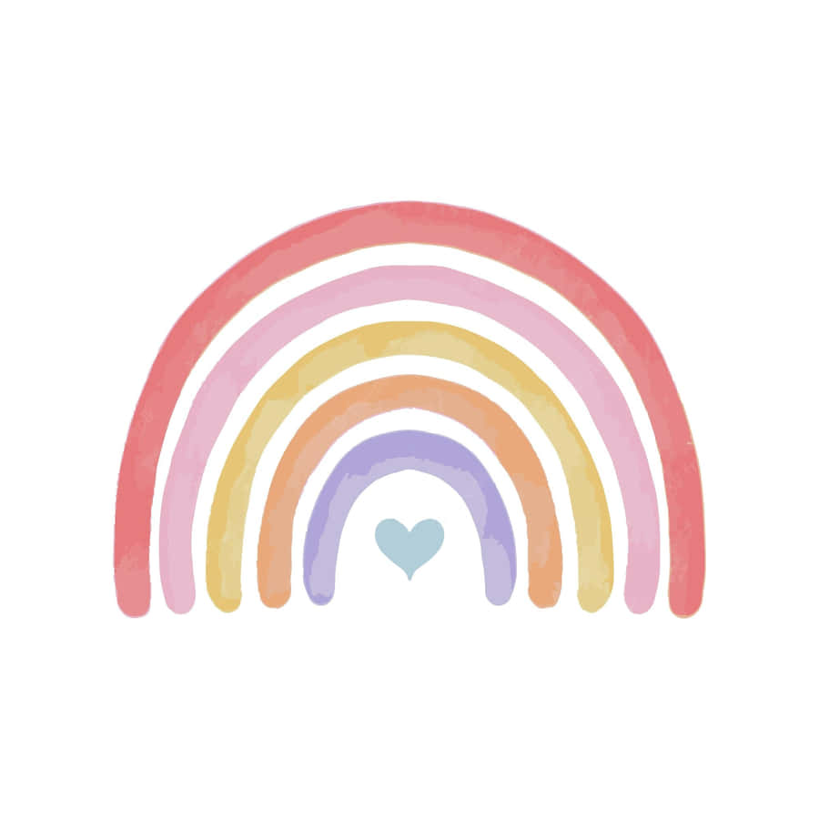 Add A Splash Of Color To Your Life With This Cheery Rainbow Pastel Design. Wallpaper