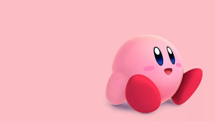 Adorable 3d Kirby Character Wallpaper