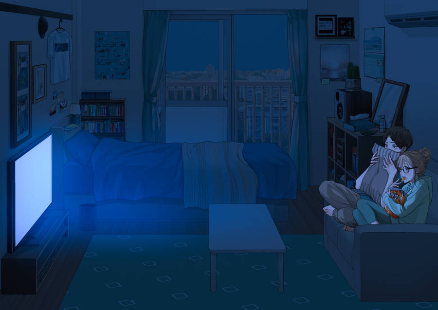 Adorable Aesthetic Anime Couple Wallpaper