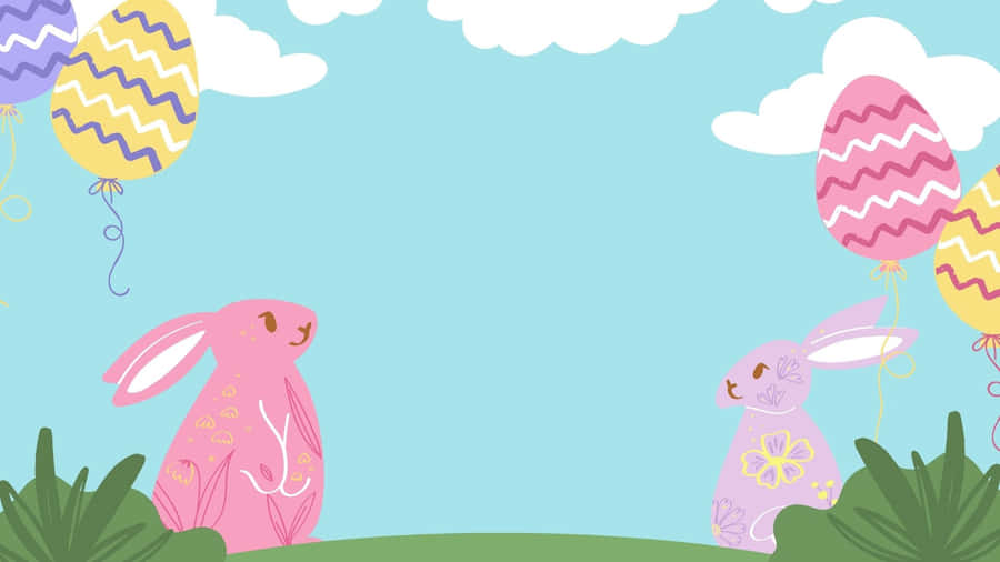 Adorable Fluffy Pink Bunny Wallpaper