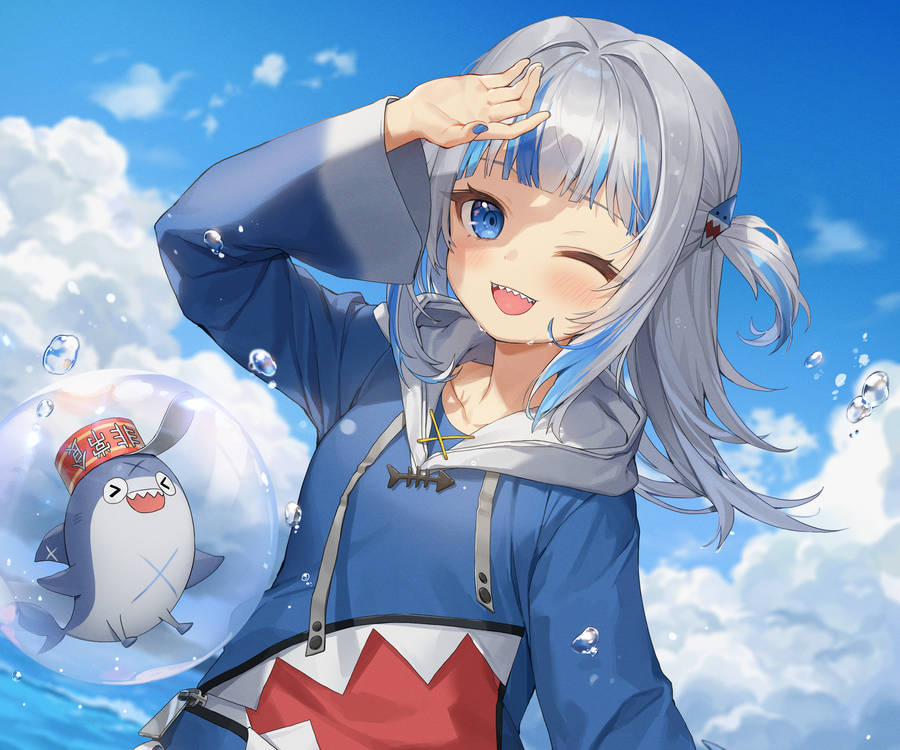 Adorable Gawr Gura Hololive Wallpaper