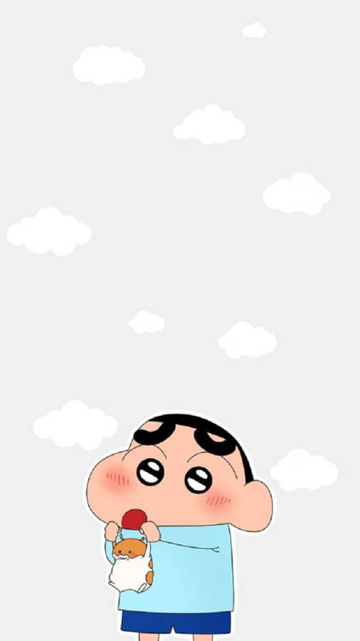 Adorable Hamster With Shinchan Aesthetic Wallpaper