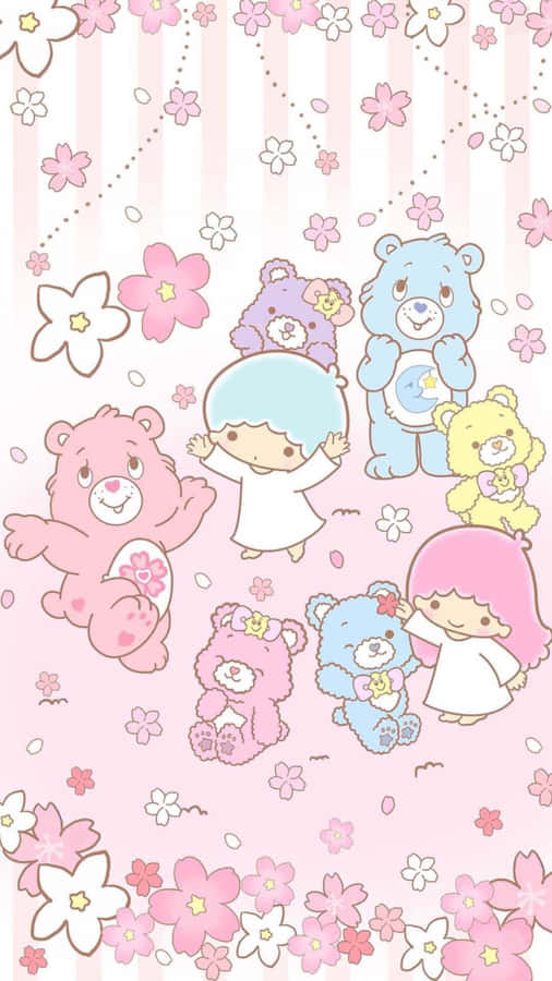 Adorable Kawaii Japanese Characters In A Vibrant Display Wallpaper