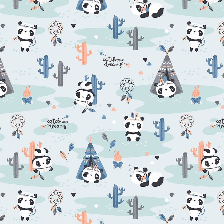 Adorable Panda In Snow Wallpaper