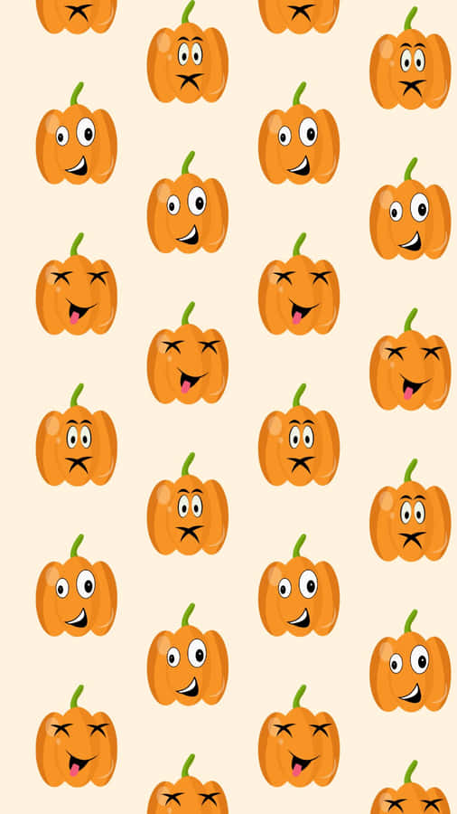 Adorable Pumpkin With Autumn Vibes Wallpaper