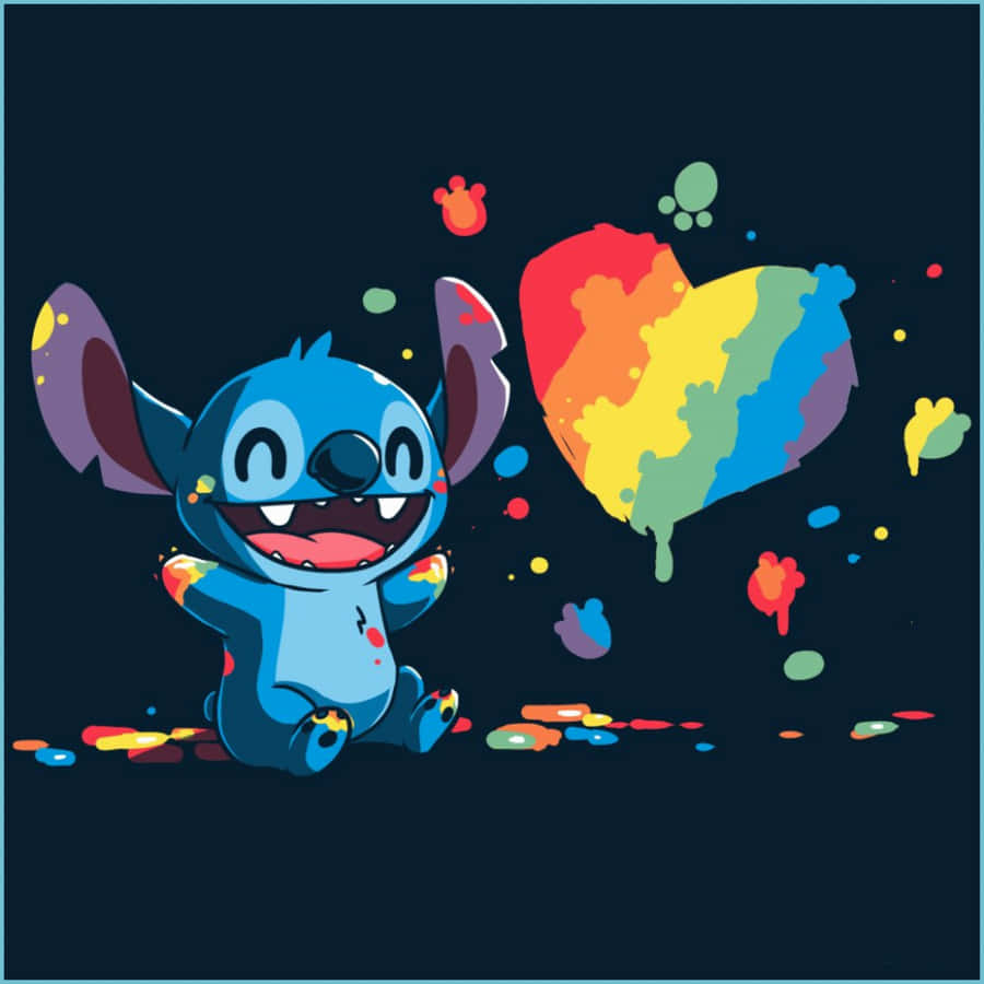 Adorable Stitch In Relaxing Mood Wallpaper