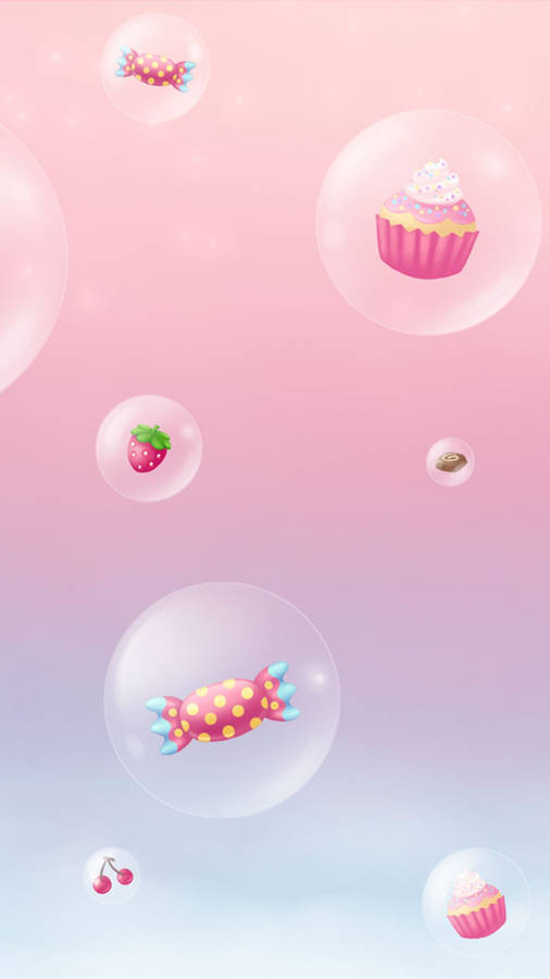 Adorable Sweet Treats Illustration For Iphone Wallpaper