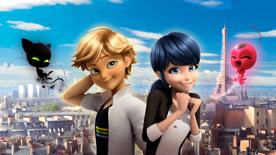 Adrien Agreste And Marinette Wallpaper