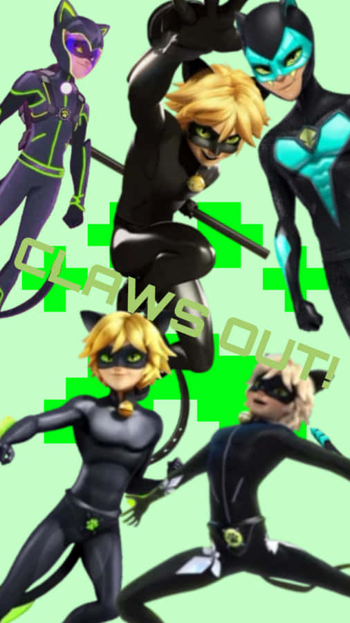 Adrien And Marinette Having A Fun Time In Paris Wallpaper