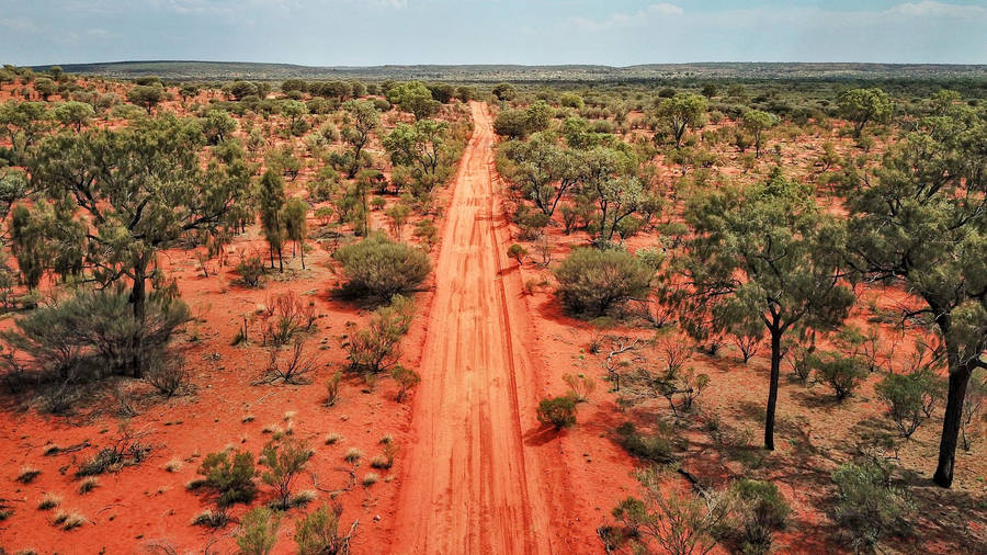 Aerial Australian Outback View Wallpaper