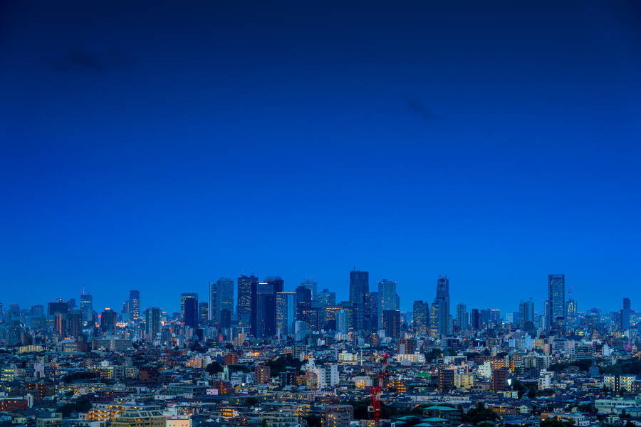 Aerial View Of Tokyo At Dusk Wallpaper