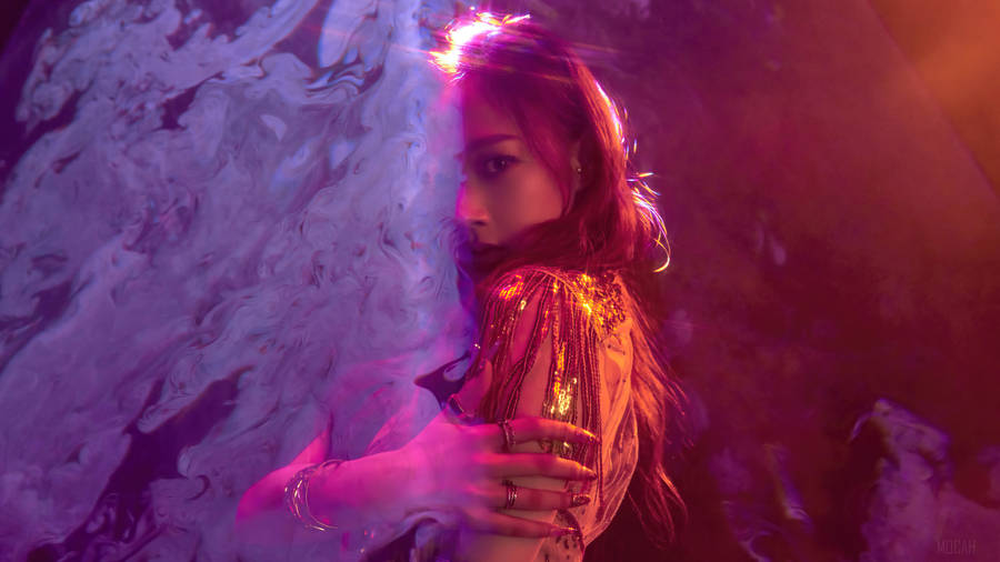 Aespa Giselle Fierce Look Wallpaper