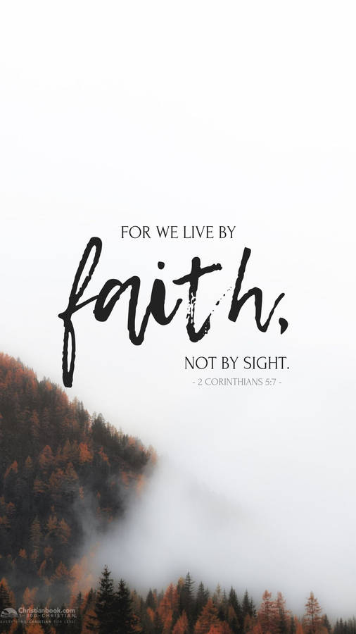 Aesthetic Bible Verse Corinthians 5:7 Wallpaper