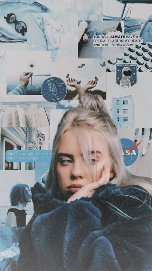 Aesthetic Billie Eilish Blue Tumblr Aesthetic Wallpaper