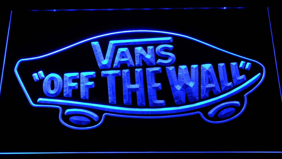 Aesthetic Blue Vans Logo Wallpaper