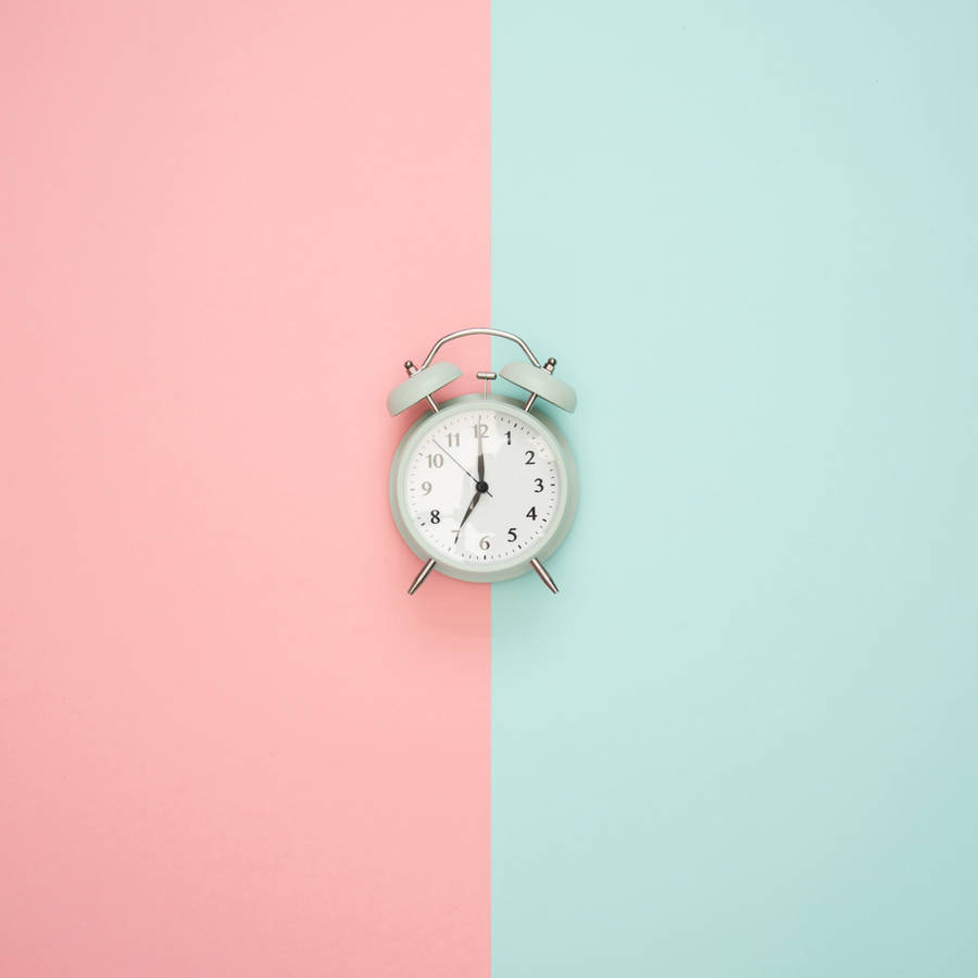 Aesthetic Cute Pastel Clock Wallpaper