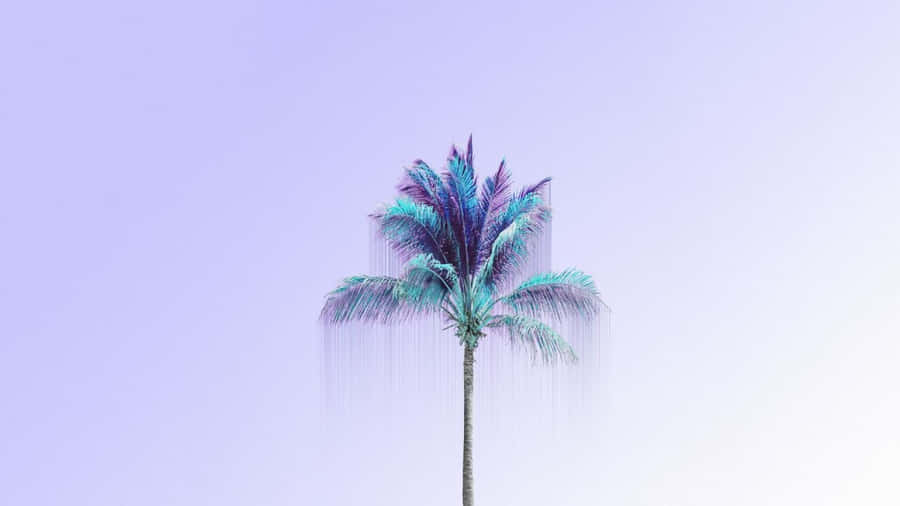 Aesthetic Desktop With A Subdued Pastel Blue Color Wallpaper