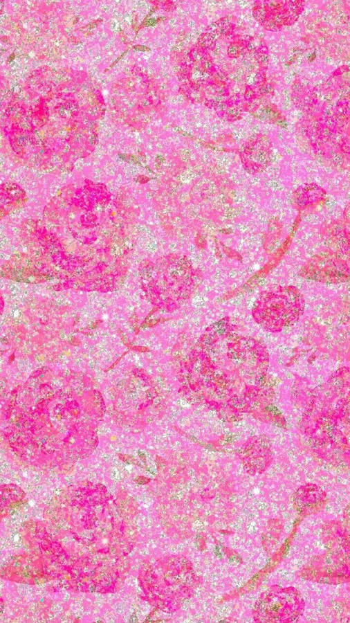 Aesthetic Girly Bejeweled Roses Wallpaper