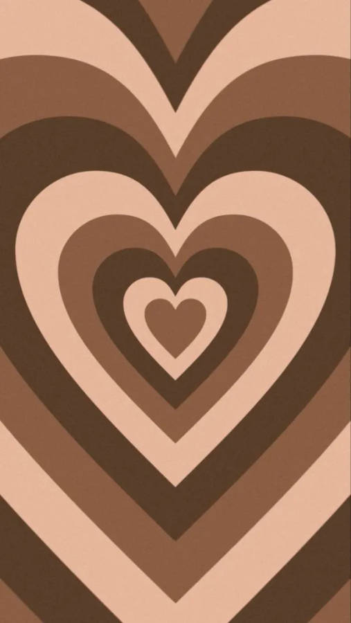 Aesthetic Iphone X Brown Heart Wallpaper