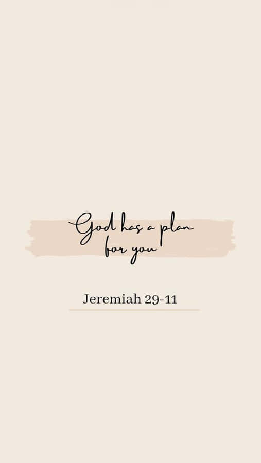 Aesthetic Minimalist Jeremiah 29:11 Wallpaper