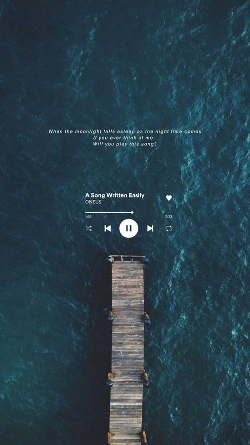 Aesthetic Music Of A Song Written Easily Wallpaper