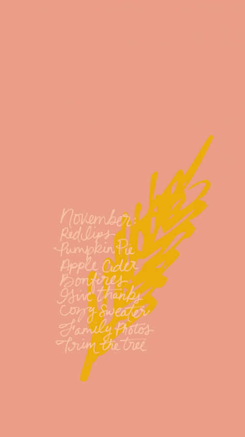 Aesthetic November List Wallpaper