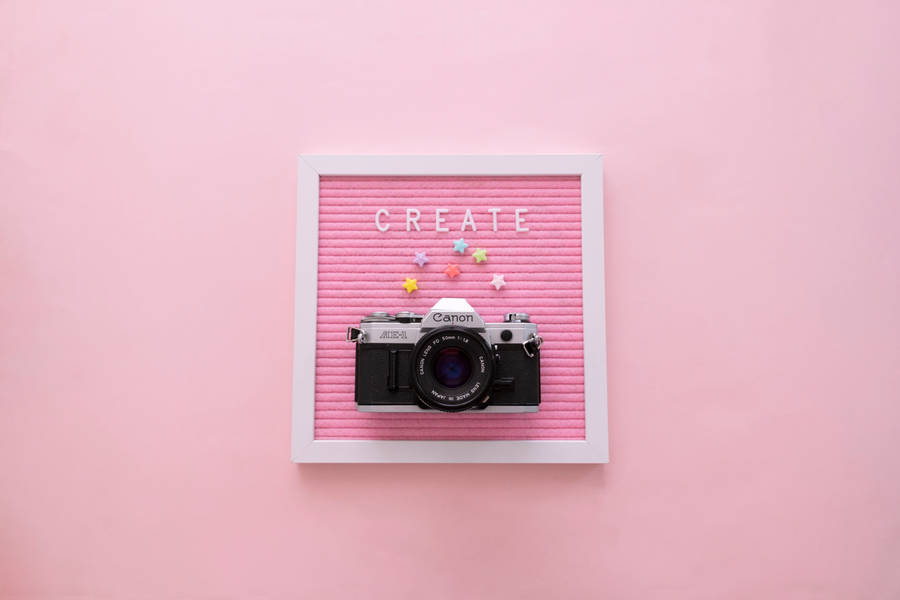 Aesthetic Pastel Pink Color Board Wallpaper