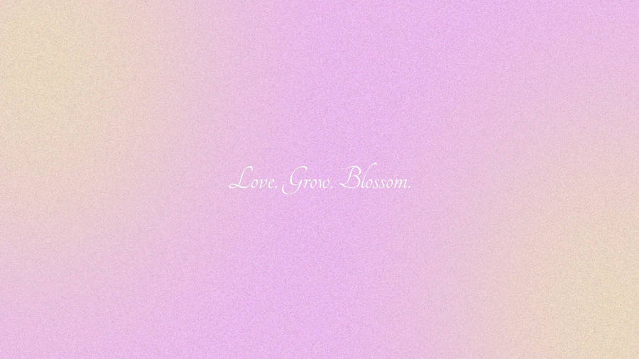 Aesthetic Pink Desktop Love Grow Blossom Wallpaper