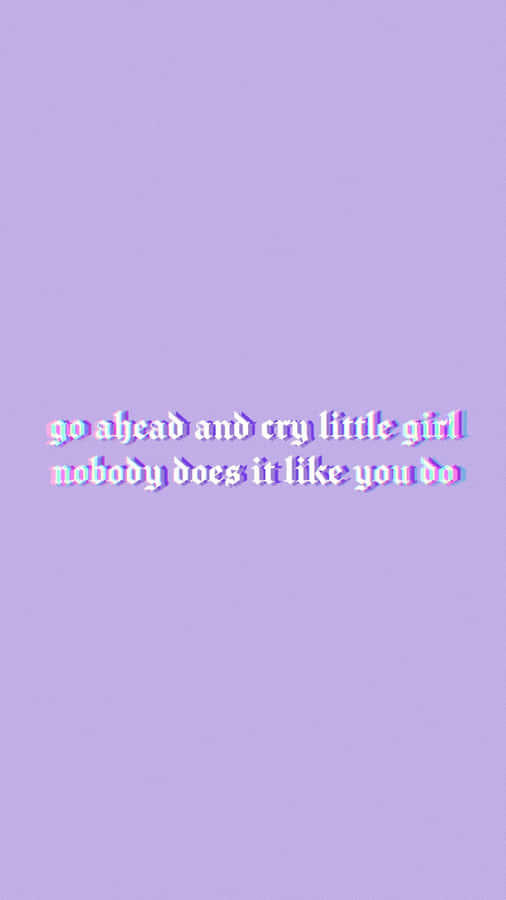 Aesthetic Purple Baddie Quote Wallpaper