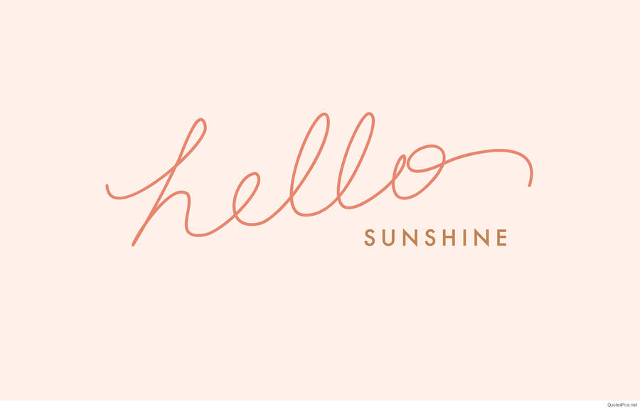 Aesthetic Quotes Hello Sunshine Wallpaper