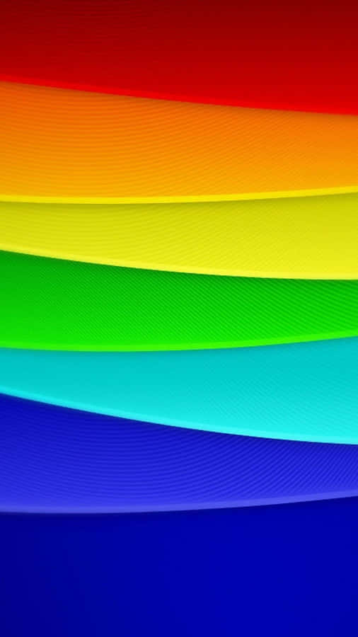 Aesthetic Rainbow Mobile With Triangular Stripes Wallpaper