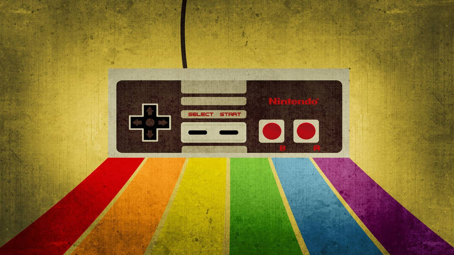Aesthetic Retro Nintendo Coltroller Wallpaper