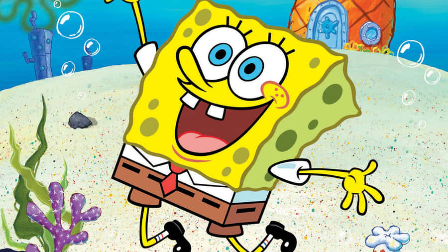 Aesthetic Spongebob Laptop: Get Cozy With This Fun Design Wallpaper