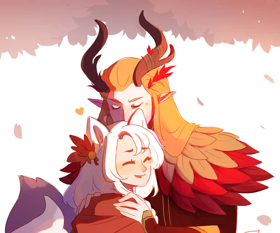 Afk Arena Hugging Girl Wallpaper