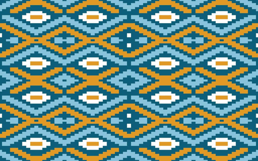 African Print Geometric Pattern Wallpaper