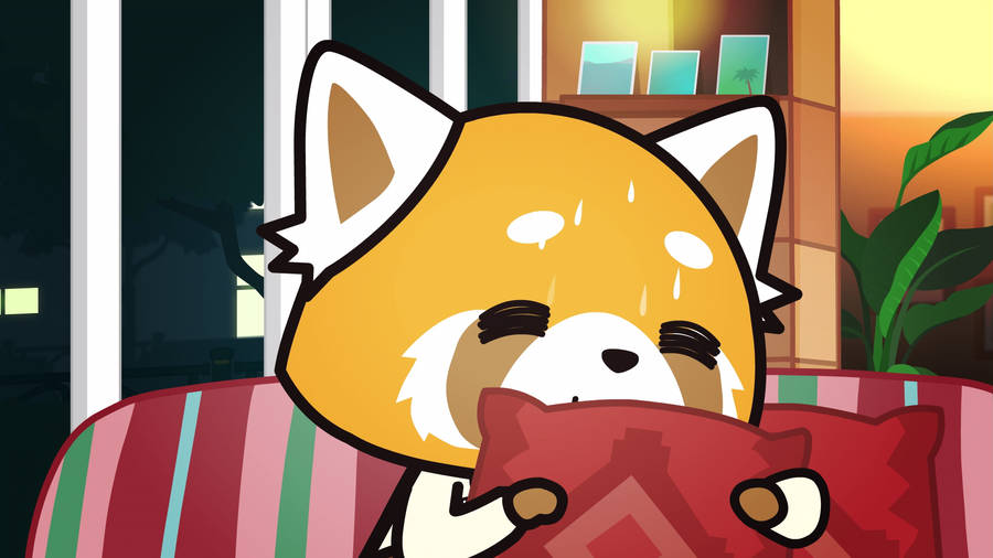 Aggretsuko Sweating Poster Wallpaper