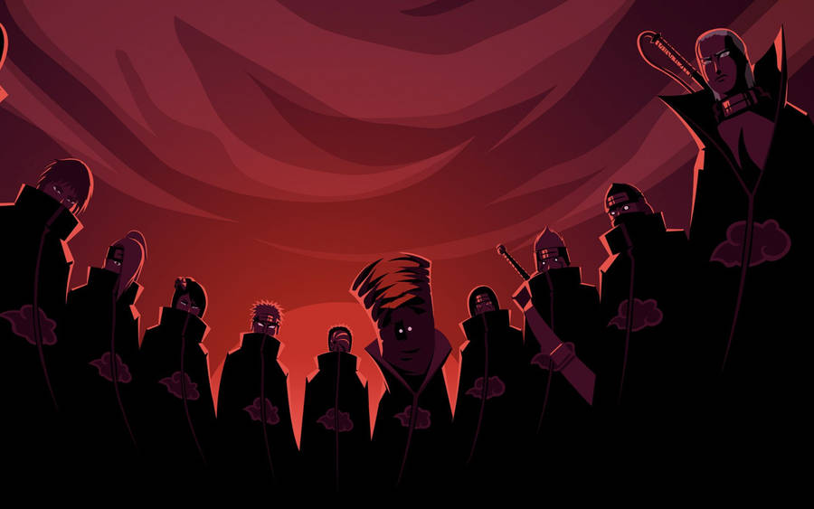 Akatsuki Dark Aesthetic Naruto Digital Art Wallpaper