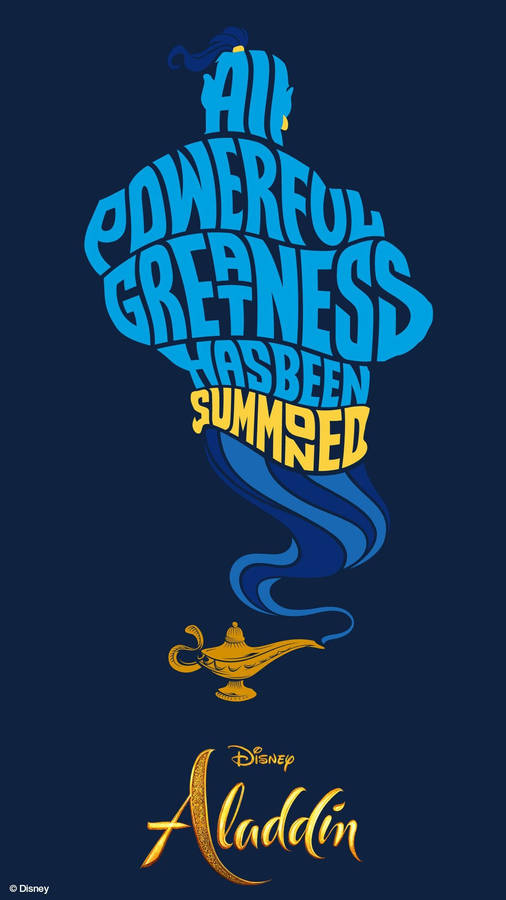 Aladdin Typography Art Wallpaper