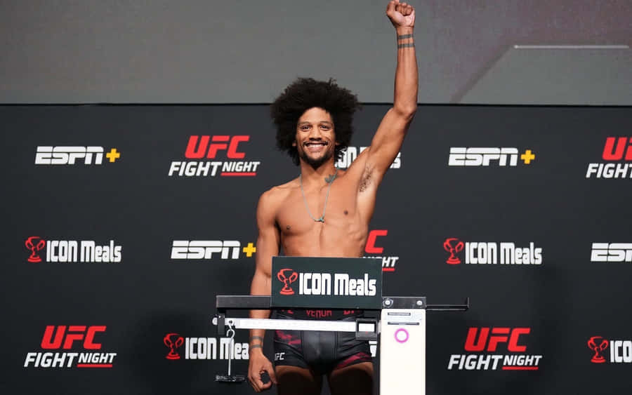 Alex Caceres Smiling At Weigh In Wallpaper