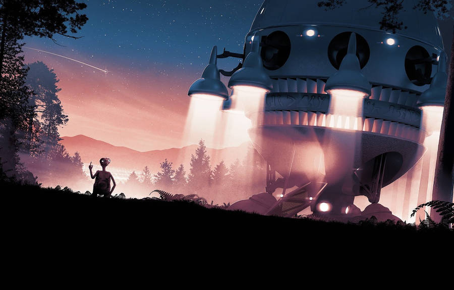 Alien Spaceship Wallpaper