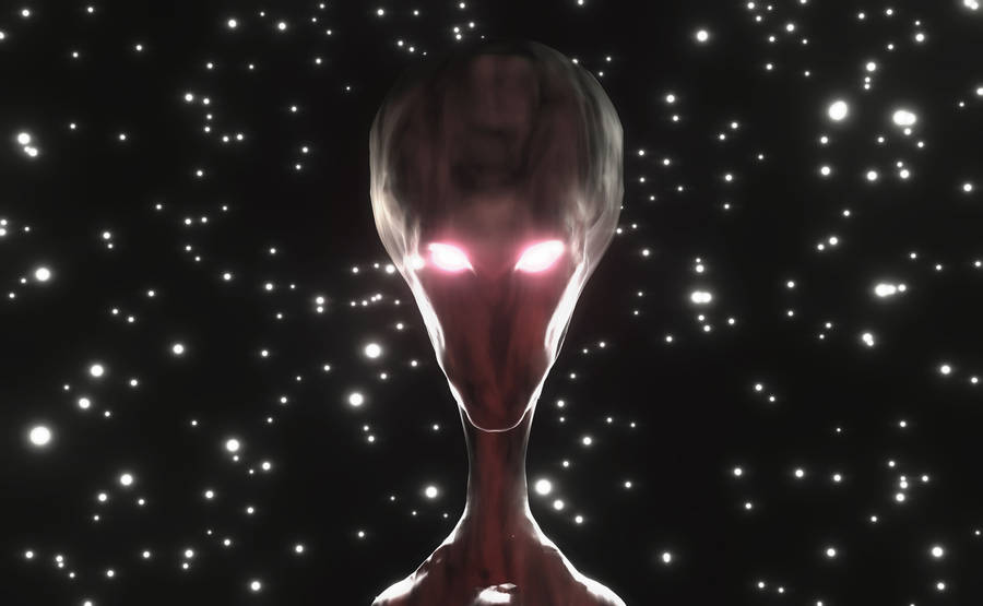 Alien Watching Over The World Wallpaper